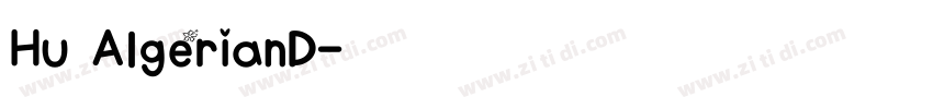 Hu AlgerianD字体转换
